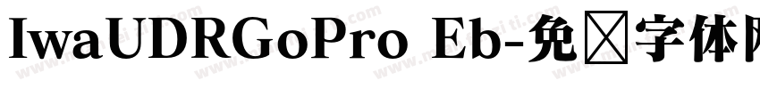 IwaUDRGoPro Eb字体转换